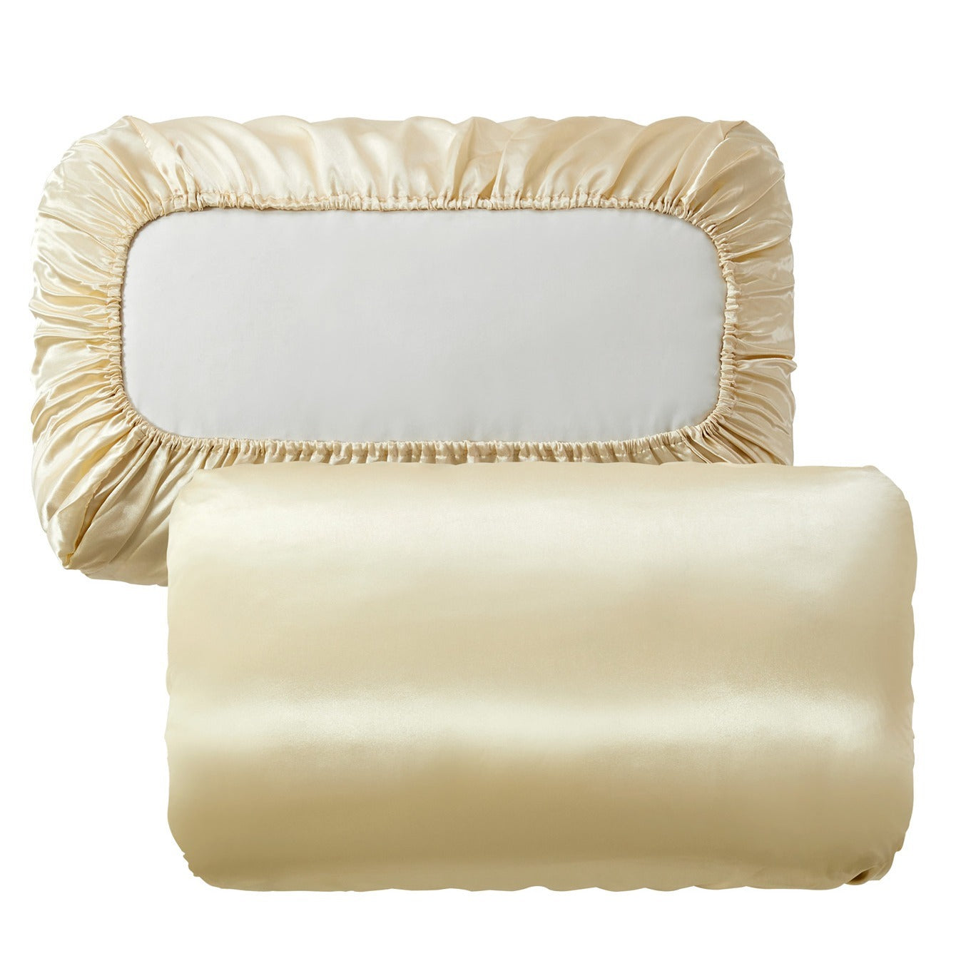 2pcs Soft And Breathable Satin Pillowcase With Elastic Cord - Perfect For A Comfortable Sleep In Your Bedroom
