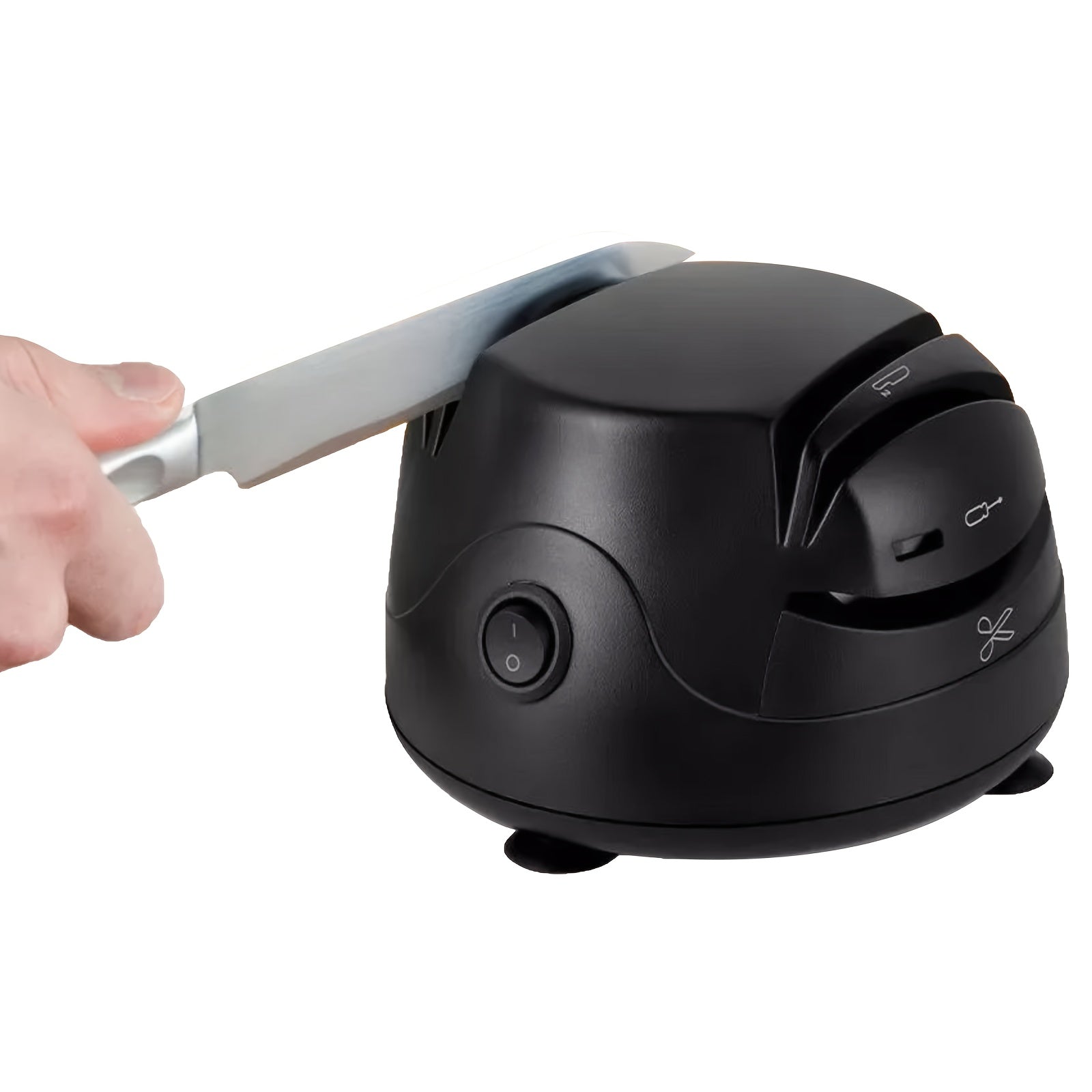 [Professional Knife Sharpener] WANVOAPLS Professional Electric Knife Sharpener 28D-4 Model - 4-Slot Sharpening System, Dual Voltage (36V-100V) with US Plug, ABS Material - Ideal for Kitchen Knives and Utensils | Modern Kitche