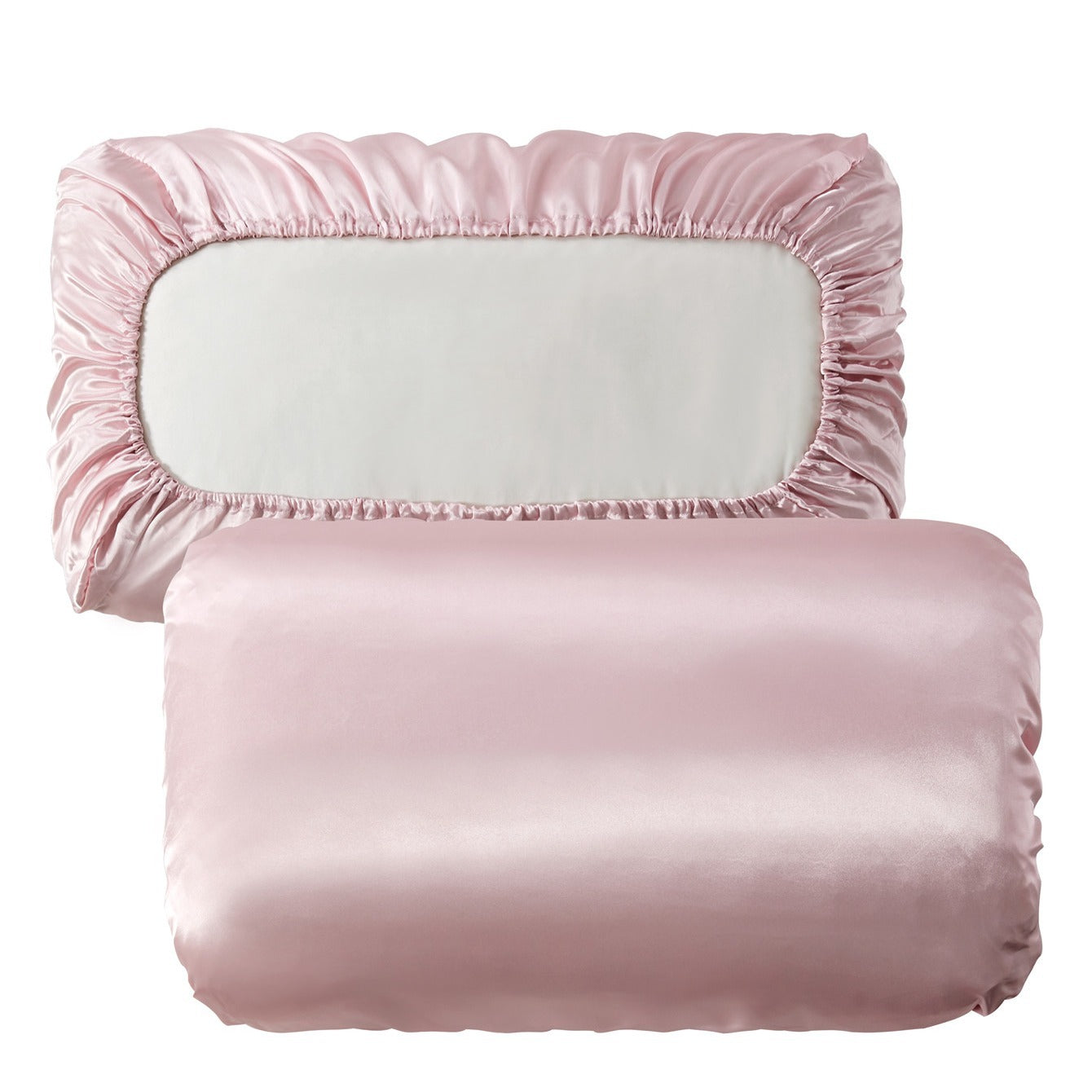 2pcs Soft And Breathable Satin Pillowcase With Elastic Cord - Perfect For A Comfortable Sleep In Your Bedroom