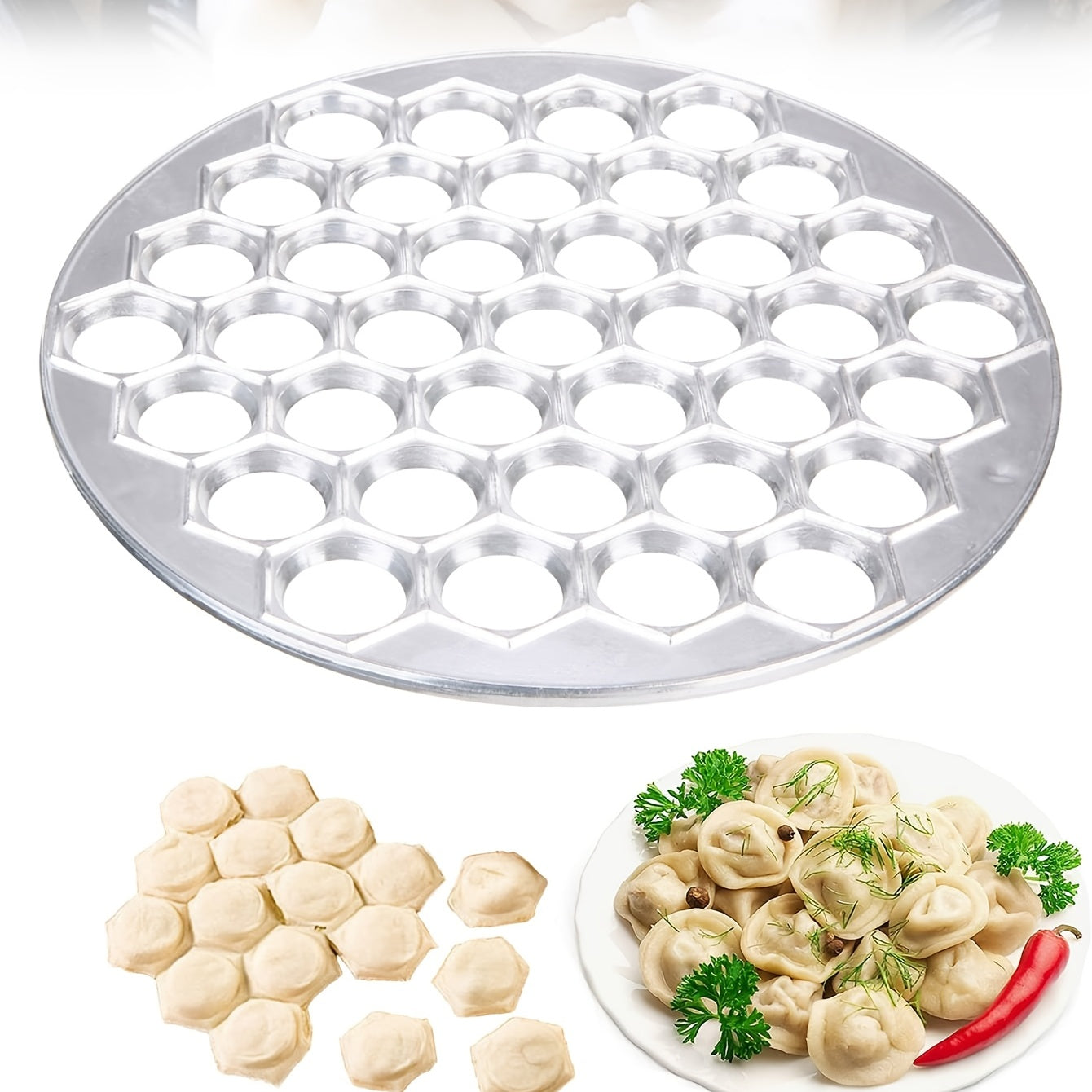 37 Holes Silvery Wonton Mold