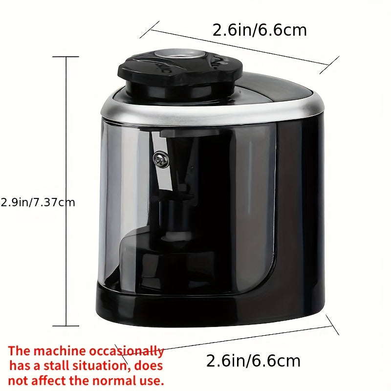 Automatic Electric Pencil Sharpener with Auto-Stop & Lead Breakage - Desktop Sharpener for Office &, No Needed, Compact Design, Sharpens Pencils in Seconds, Pencil Sharpener Electric, Supplies, Sleek Style, Waste Container