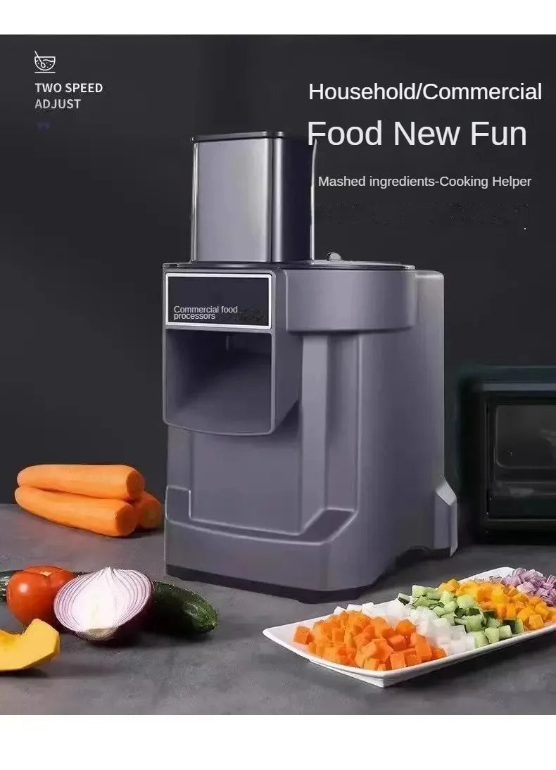 110V/220V Commercial Vegetable Cutter 3 in 1 Automatic Multifunctional Electric Slicing Shredding Dicing Vegetable Fruit Radish