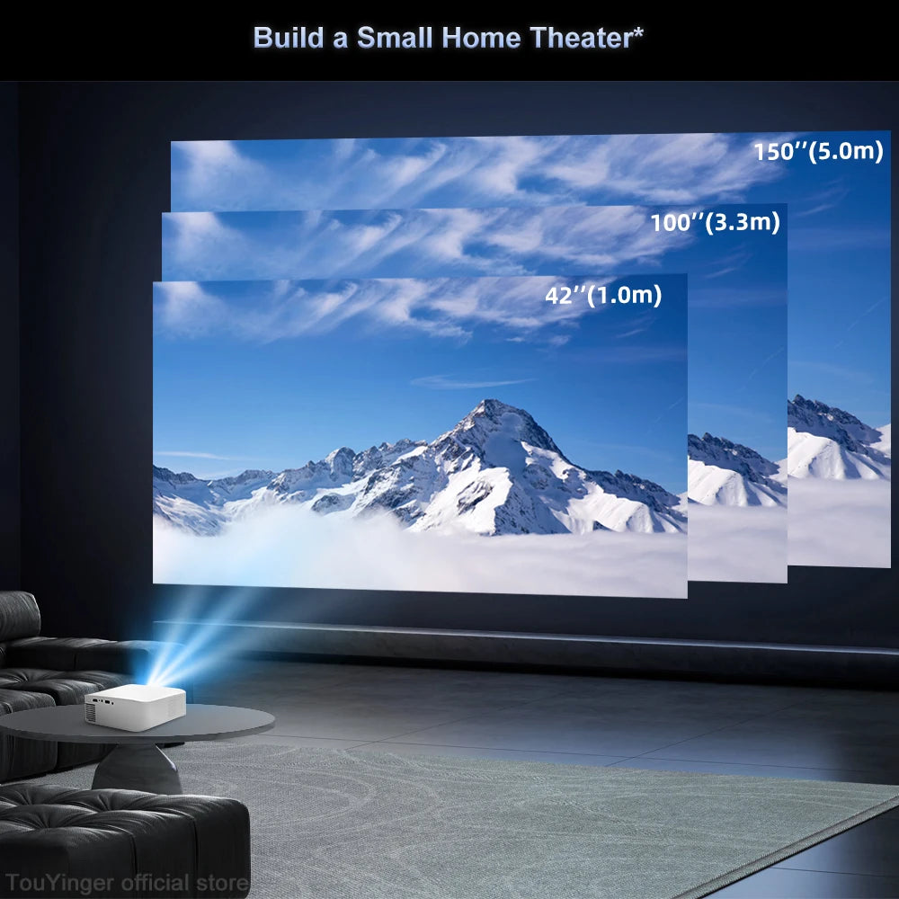 Touyinger L9 Portable Mini Projector  FHD 1080P Full HD Beam 4K Video WiFi Movie Home Theater