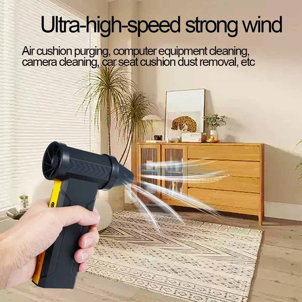 Electric Turbo Jet Fan 160000 RPM Brushless Motor High-Speed Turbo Violent Fan USB Rechargeable Powerful Dust Blower 10000mAh