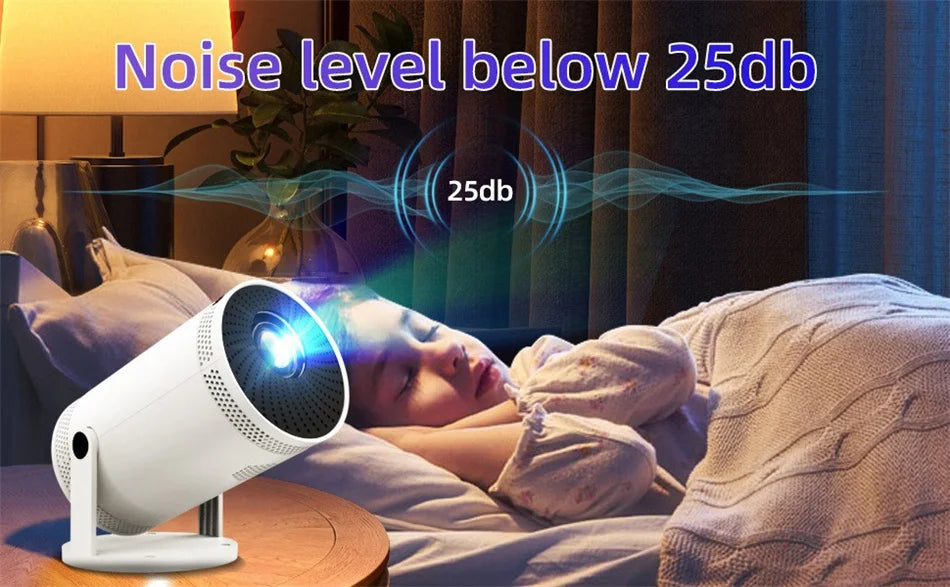 Portable Mini Projector Support 4K Dual Wifi6 260ANSI Bluetooth 5.0 1080P 1280*720P 180° rotation Home Cinema Outdoor Projectors