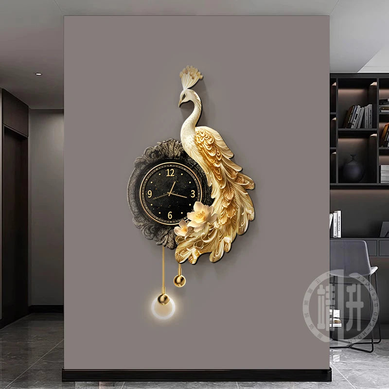 Luminous Glass Wall Clocks Art Pendulum Gold Horloge Wall Clocks Murale Design Reloj De Cocina De Pared Living Room Furniture