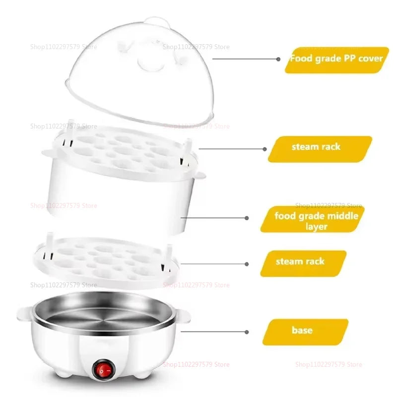 Electric Eggs Cooker, Rapid Multifunctional Mini Eggs Cooker Boiler For Poached Eggs, Scrambled Eggs, Omelets, Auto Shut