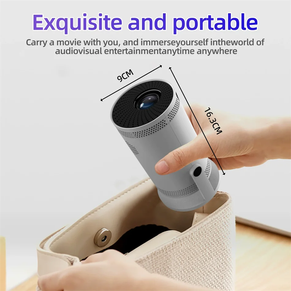 Portable Mini Projector Support 4K Dual Wifi6 260ANSI Bluetooth 5.0 1080P 1280*720P 180° rotation Home Cinema Outdoor Projectors