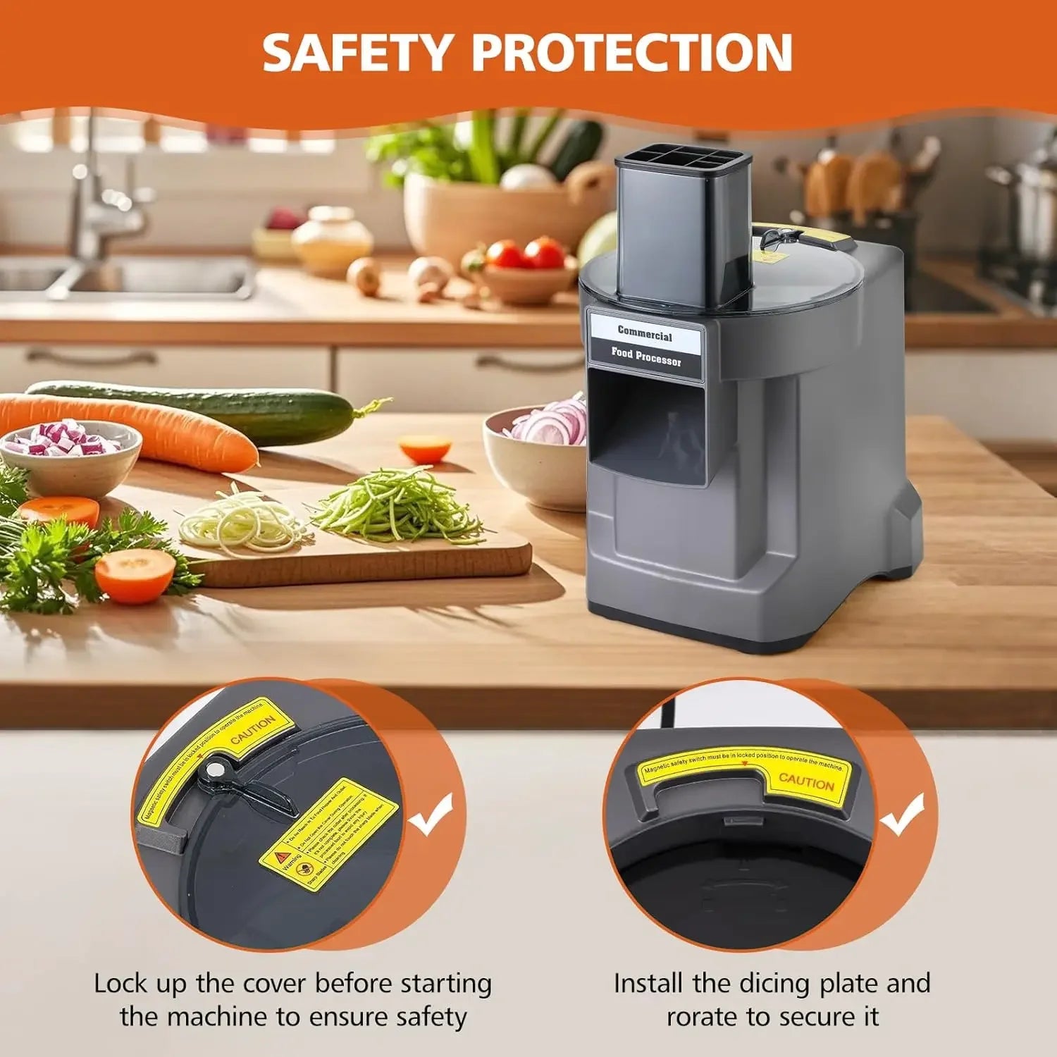 110V/220V Commercial Vegetable Cutter 3 in 1 Automatic Multifunctional Electric Slicing Shredding Dicing Vegetable Fruit Radish