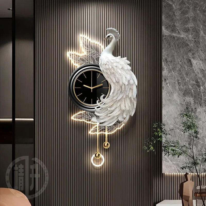 Luminous Glass Wall Clocks Art Pendulum Gold Horloge Wall Clocks Murale Design Reloj De Cocina De Pared Living Room Furniture
