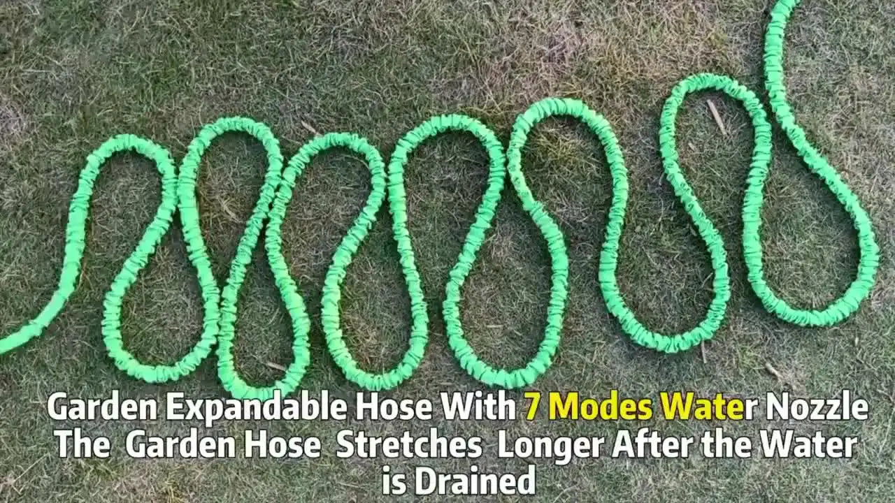 Retractable Magic Garden Hose High Pressure Car Wash Water Gun Portable Pressure Washer for Home Garage Patio Outdoor Cleaning