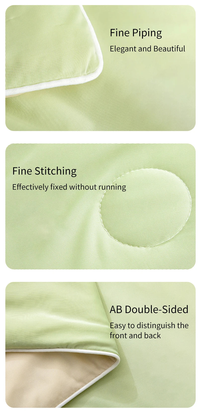 Cooling Blanket Cold Technology Bedding Summer Patchwork Quilts Soft Fashion INS Japan&Korean Green Cold Throws AB Side