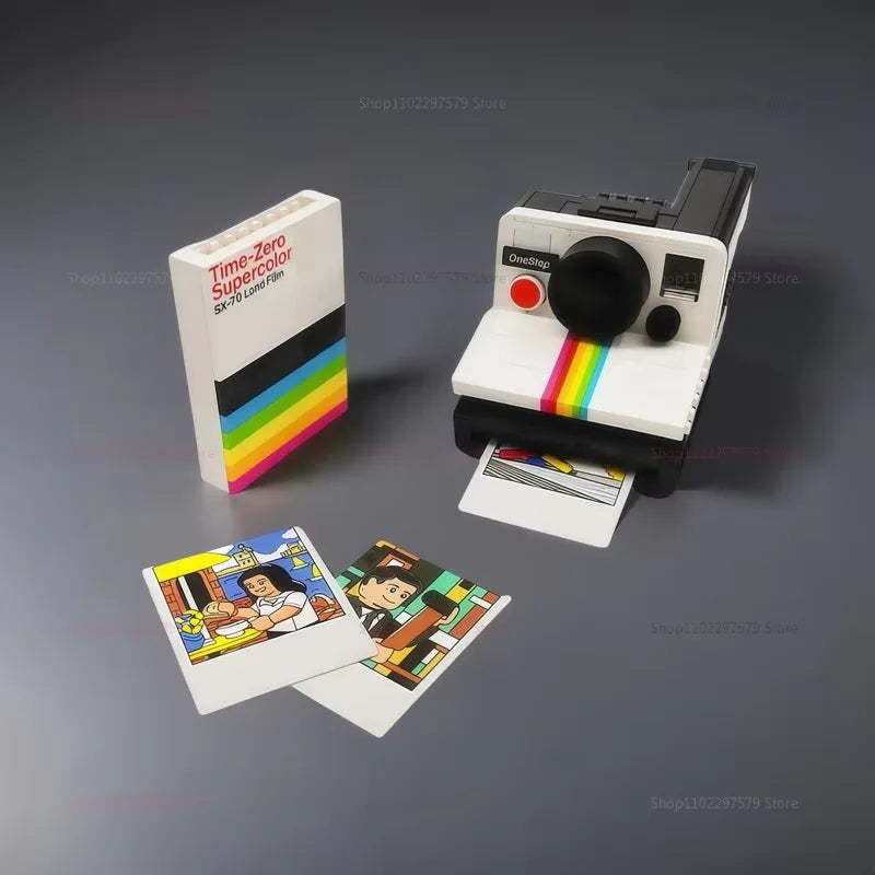 NEW Vintage Camera Model Building Block Toy Kids Educational Assembly Set Birthday Gift Creative Retro Photography Decor 516PCS