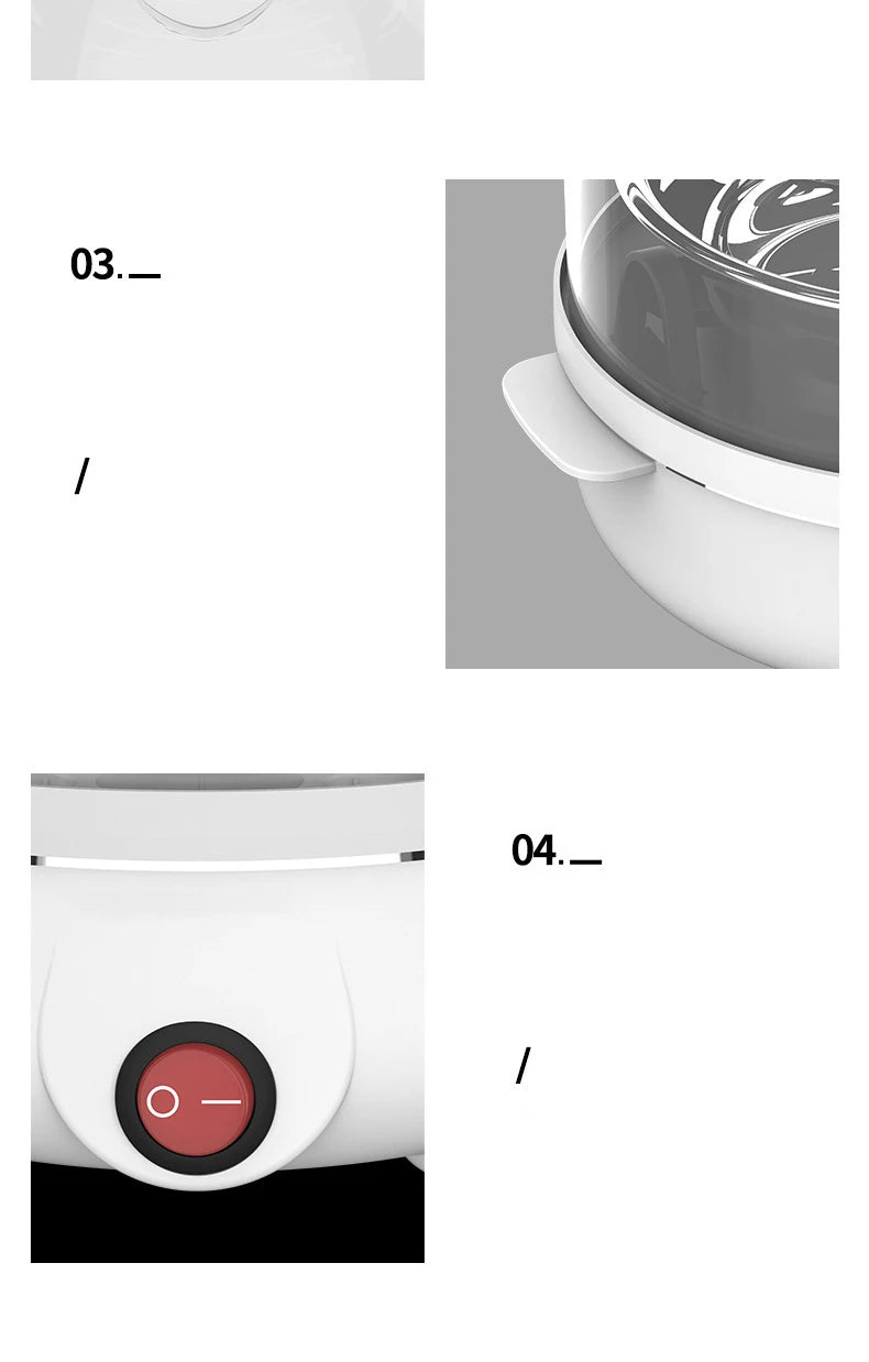 Electric Eggs Cooker, Rapid Multifunctional Mini Eggs Cooker Boiler For Poached Eggs, Scrambled Eggs, Omelets, Auto Shut