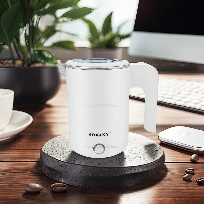 Travel Electric Kettle 500ML Stainless Steel Portable Water Boiler for Tea Coffee Home Kitchen Electric Teapot Smart Kettle