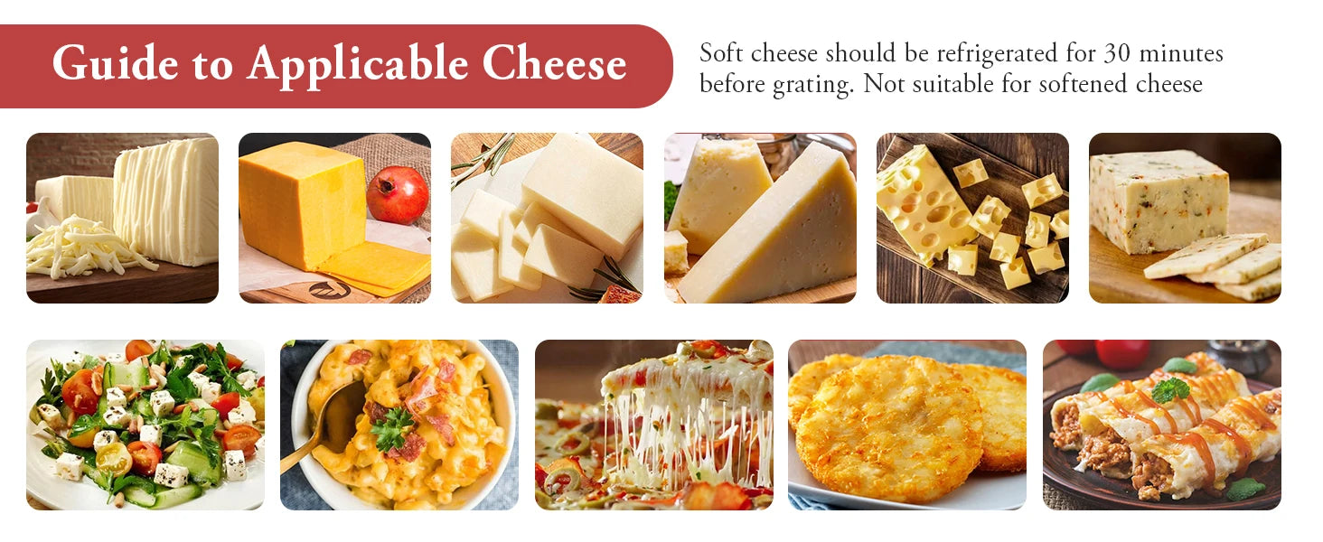 Multifunctional Electric Cheese Grater Salad Maker Automatic Vegetable Slicer for Block Cheese Potato Fruit Nuts Food Processor