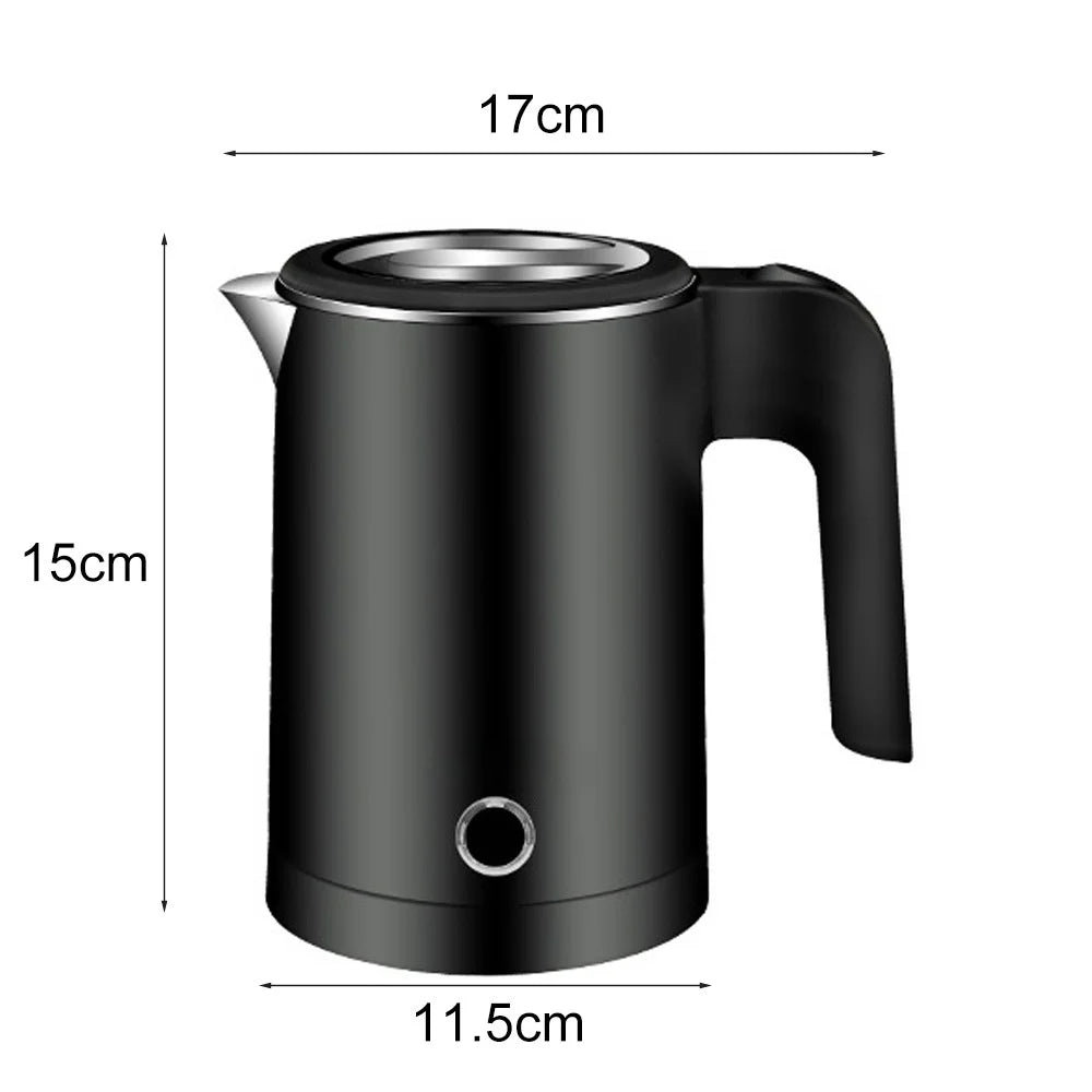 Travel Electric Kettle 500ML Stainless Steel Portable Water Boiler for Tea Coffee Home Kitchen Electric Teapot Smart Kettle