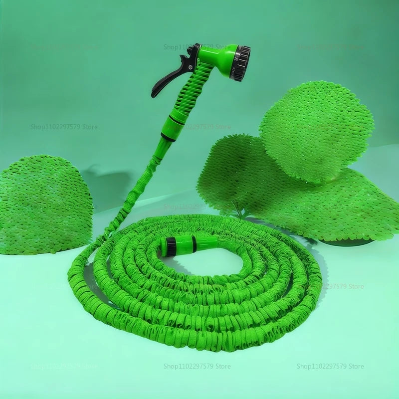 Retractable Magic Garden Hose High Pressure Car Wash Water Gun Portable Pressure Washer for Home Garage Patio Outdoor Cleaning