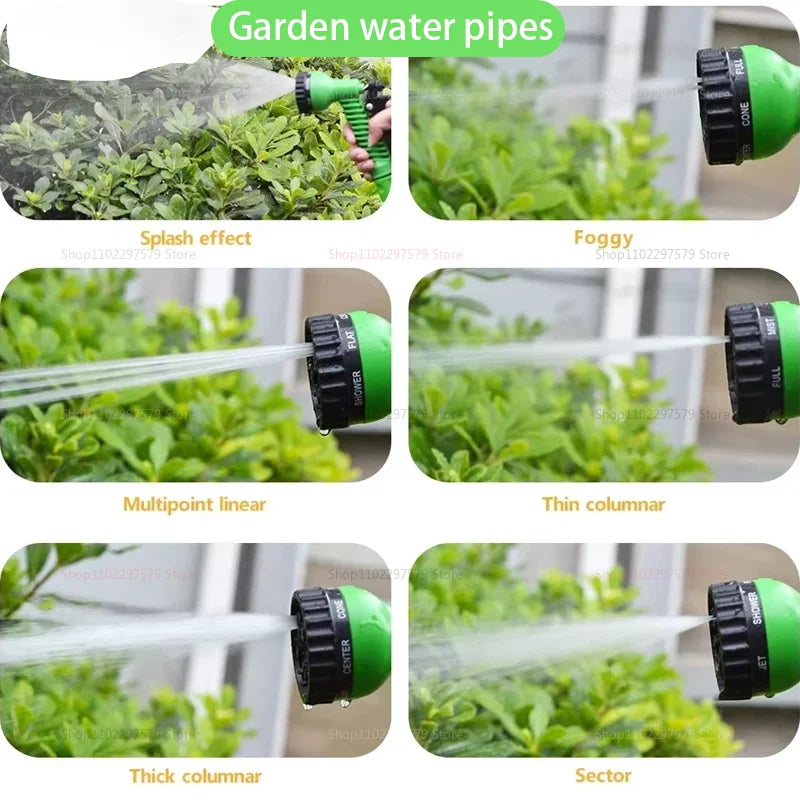 Retractable Magic Garden Hose High Pressure Car Wash Water Gun Portable Pressure Washer for Home Garage Patio Outdoor Cleaning
