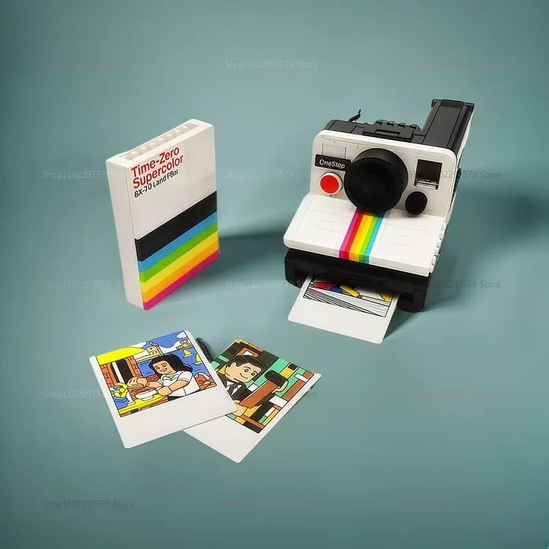 NEW Vintage Camera Model Building Block Toy Kids Educational Assembly Set Birthday Gift Creative Retro Photography Decor 516PCS