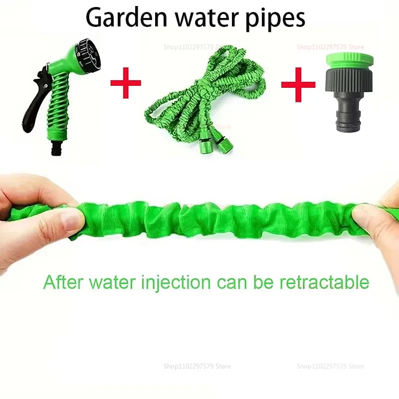 Retractable Magic Garden Hose High Pressure Car Wash Water Gun Portable Pressure Washer for Home Garage Patio Outdoor Cleaning