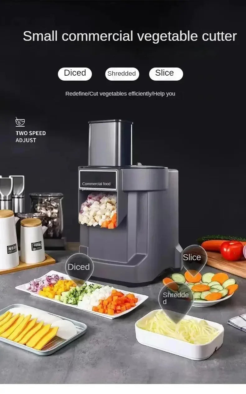 110V/220V Commercial Vegetable Cutter 3 in 1 Automatic Multifunctional Electric Slicing Shredding Dicing Vegetable Fruit Radish