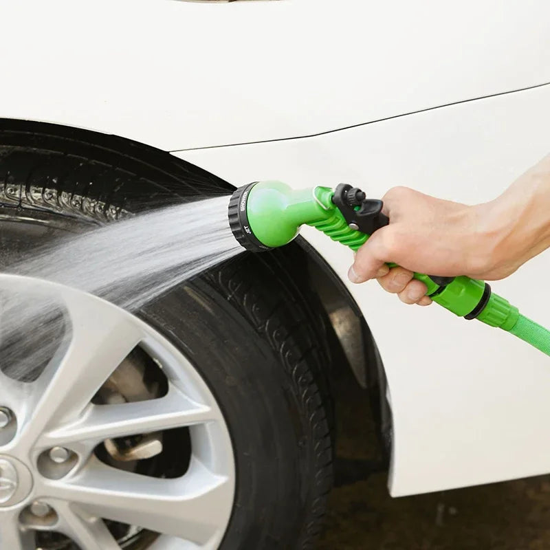 Retractable Magic Garden Hose High Pressure Car Wash Water Gun Portable Pressure Washer for Home Garage Patio Outdoor Cleaning