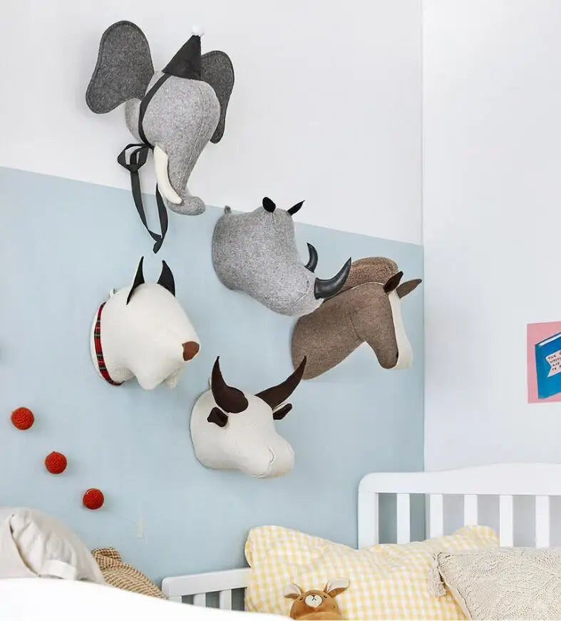 Children's Room Animal Decorations Hunting Animal Pendants Prey Ornaments Wall Hanging Wall Hanging Room Decor Aesthetic