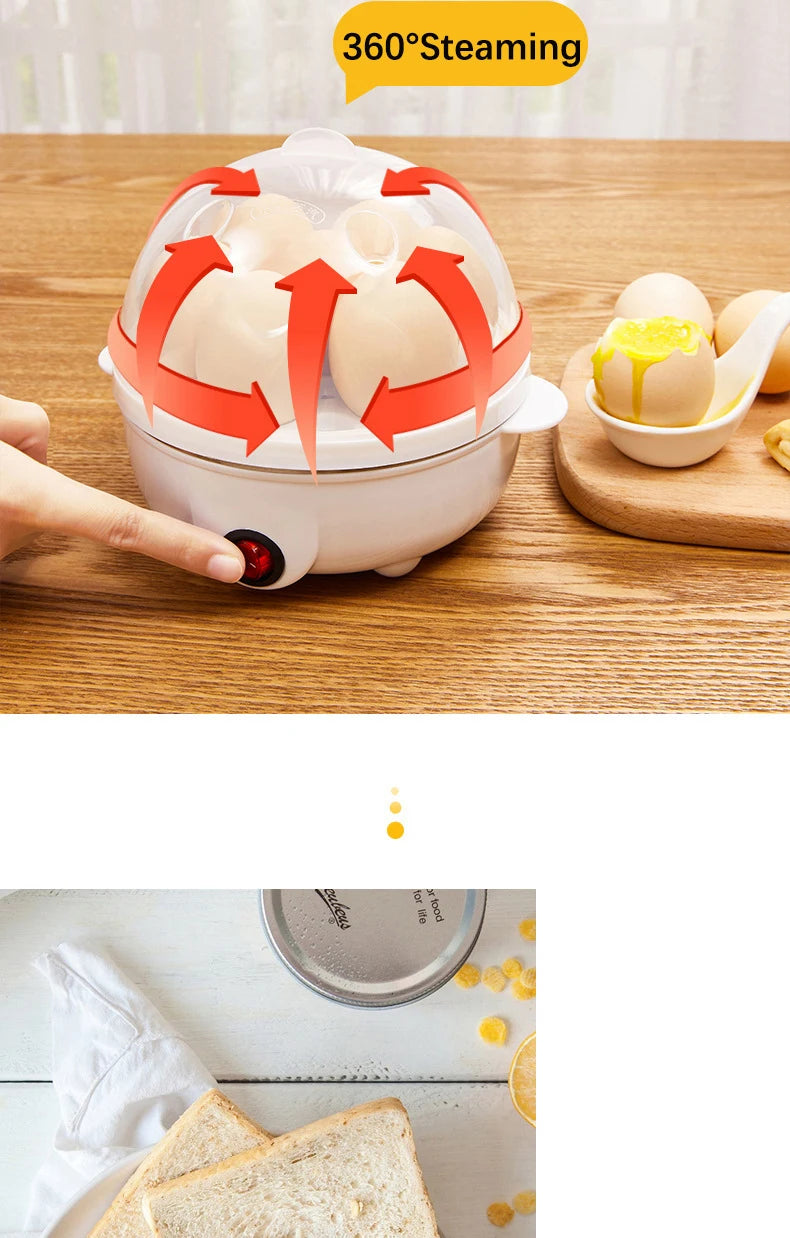 Electric Eggs Cooker, Rapid Multifunctional Mini Eggs Cooker Boiler For Poached Eggs, Scrambled Eggs, Omelets, Auto Shut