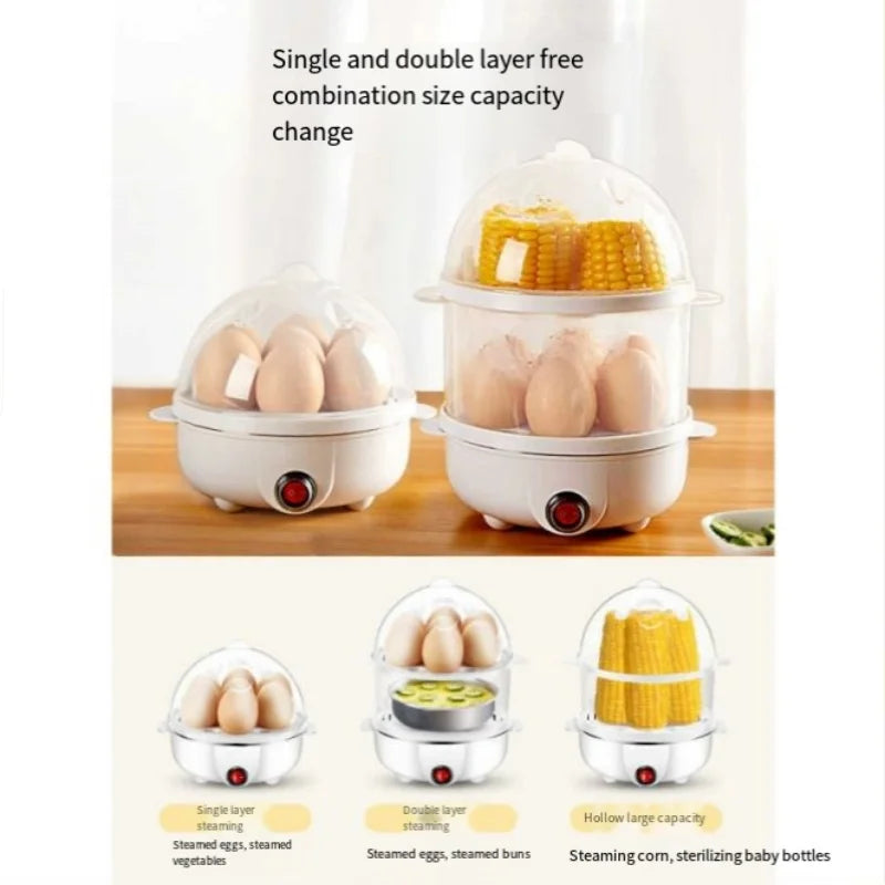 Electric Eggs Cooker, Rapid Multifunctional Mini Eggs Cooker Boiler For Poached Eggs, Scrambled Eggs, Omelets, Auto Shut