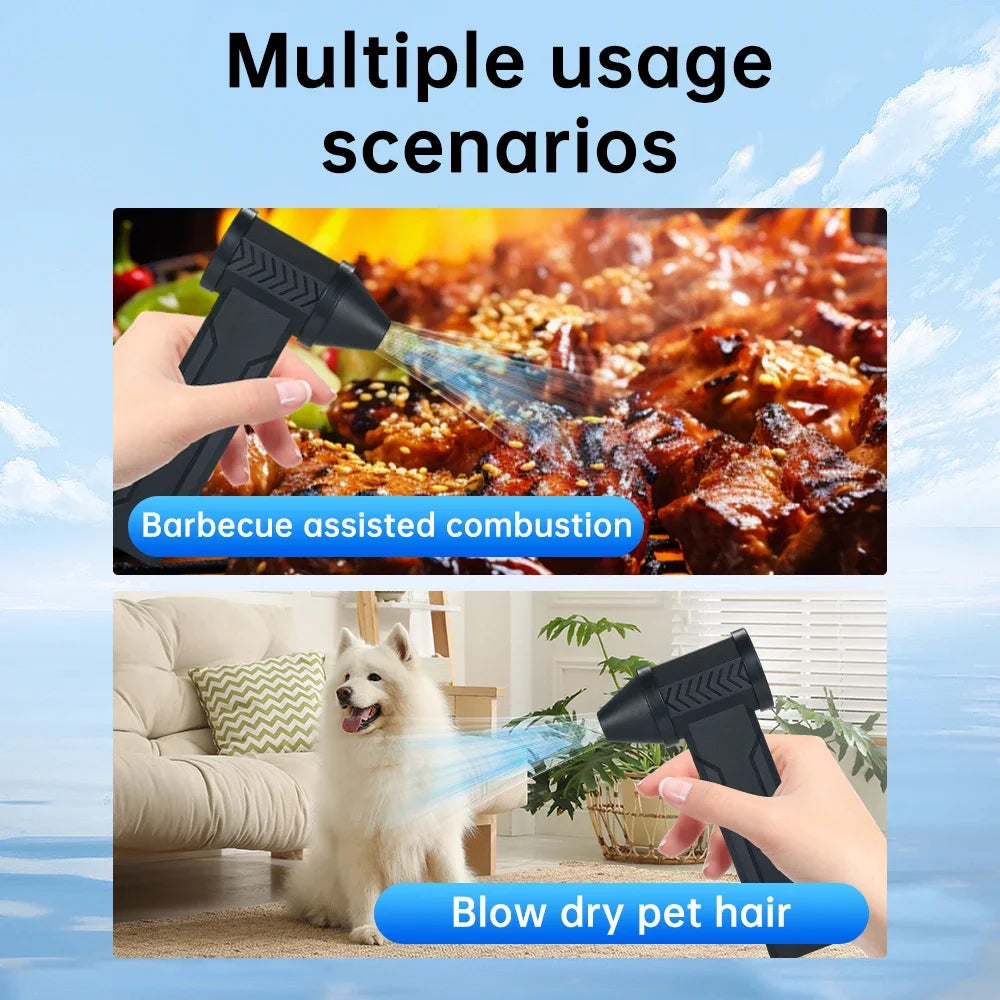 Electric Turbo Jet Fan 160000 RPM Brushless Motor High-Speed Turbo Violent Fan USB Rechargeable Powerful Dust Blower 10000mAh