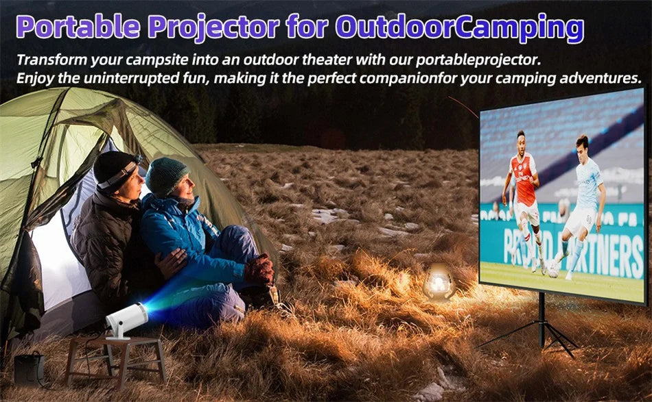 Portable Mini Projector Support 4K Dual Wifi6 260ANSI Bluetooth 5.0 1080P 1280*720P 180° rotation Home Cinema Outdoor Projectors