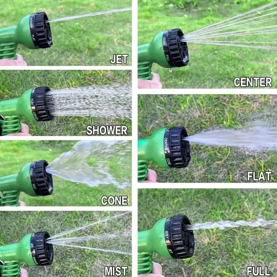 Retractable Magic Garden Hose High Pressure Car Wash Water Gun Portable Pressure Washer for Home Garage Patio Outdoor Cleaning