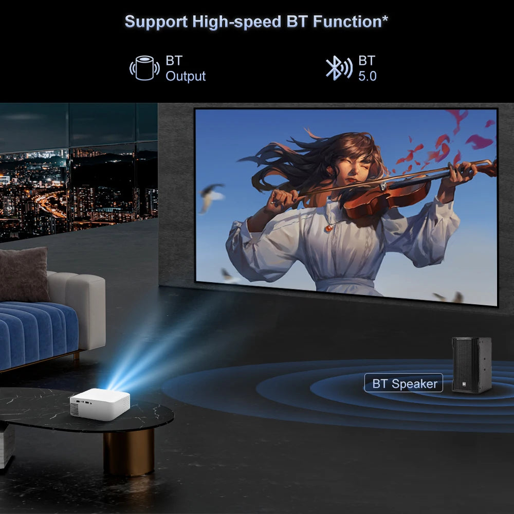 Touyinger L9 Portable Mini Projector  FHD 1080P Full HD Beam 4K Video WiFi Movie Home Theater