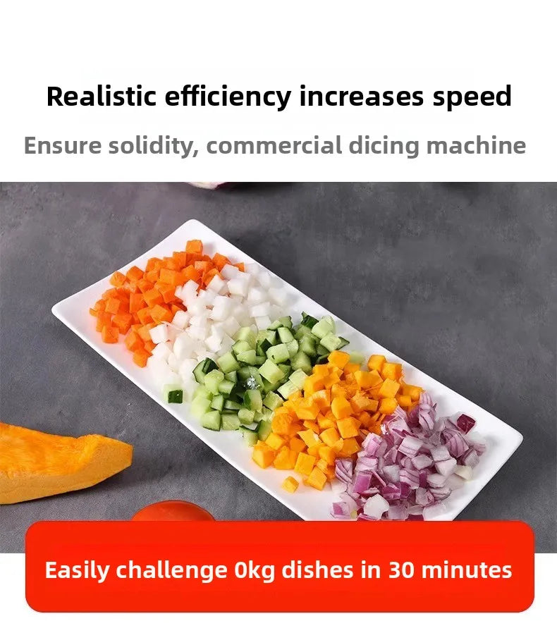 110V/220V Commercial Vegetable Cutter 3 in 1 Automatic Multifunctional Electric Slicing Shredding Dicing Vegetable Fruit Radish