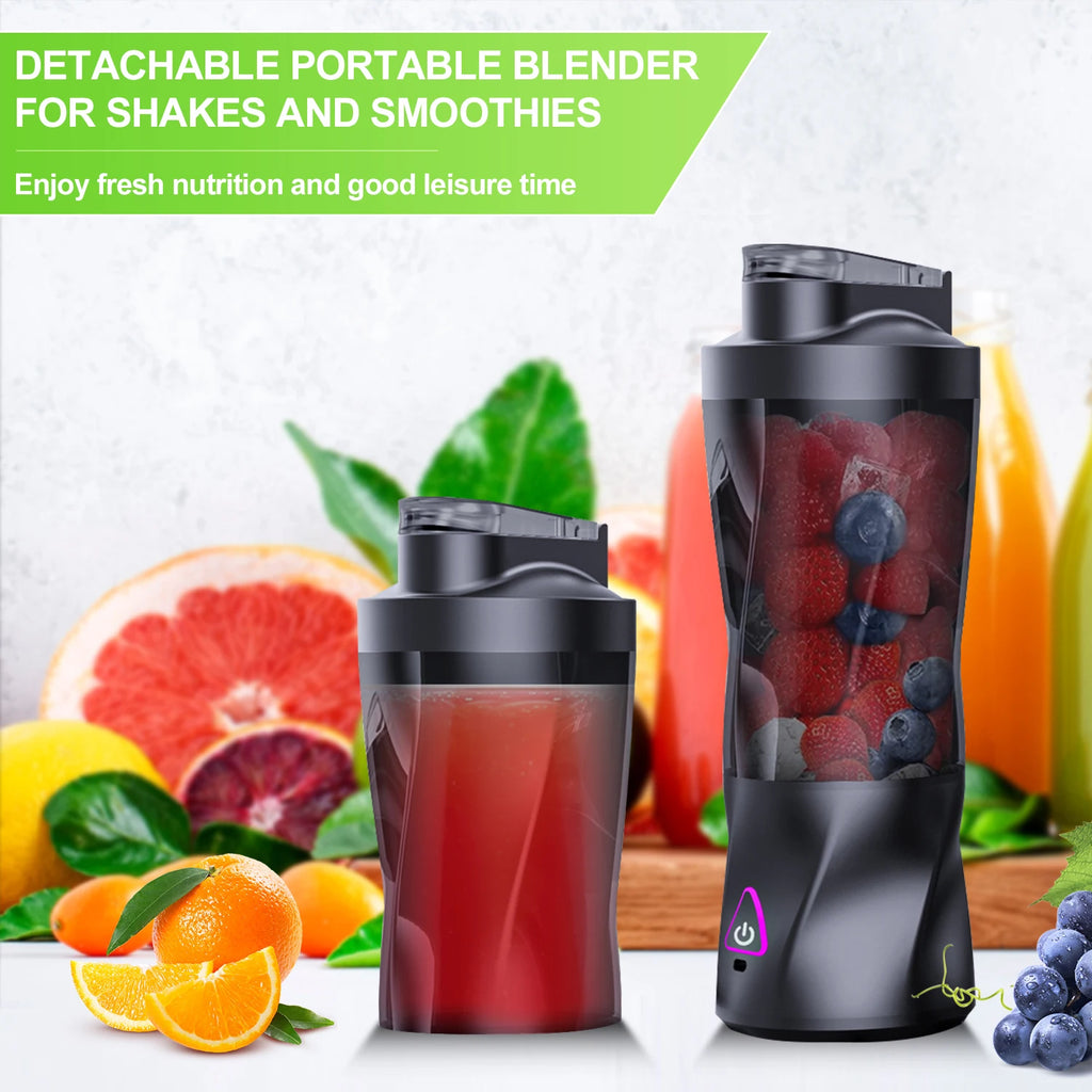 Portable Blender Electric Juicer Fruit Mixers USB Rechargeable Smoothie Mini Blender Multifunction Juice Maker For Use In Homes.
