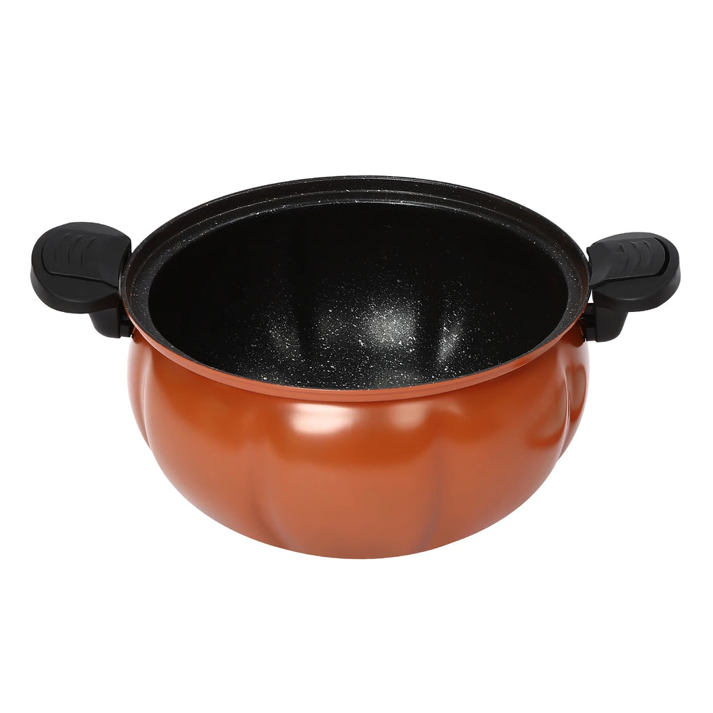 8L Micro Pressure Cooker,Pumpkin-Shaped Non-Stick Pressure Pot with Transparent Lid, Small Gas Pressure Cooker for Home Kitchens