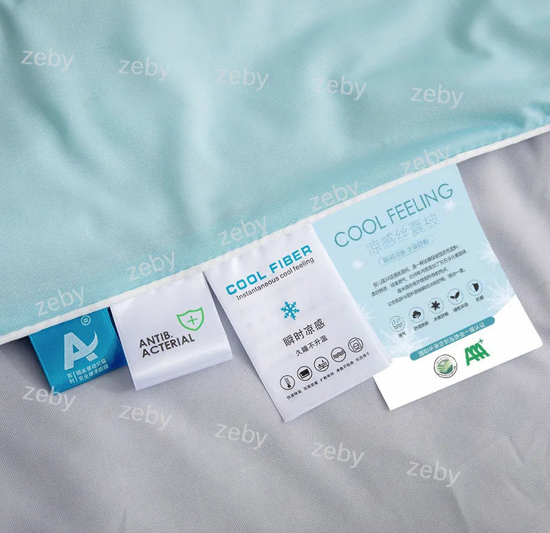 Cooling Blanket Cold Technology Bedding Summer Patchwork Quilts Soft Fashion INS Japan&Korean Green Cold Throws AB Side