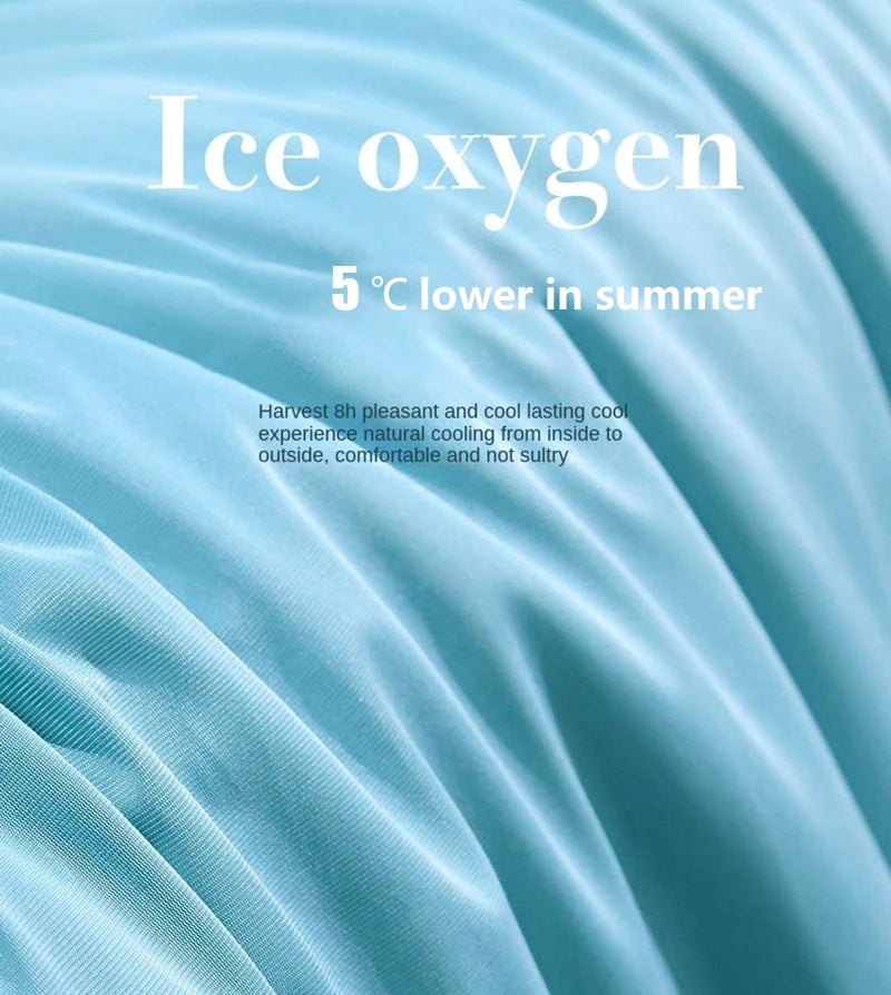 Cooling Blanket Cold Technology Bedding Summer Patchwork Quilts Soft Fashion INS Japan&Korean Green Cold Throws AB Side