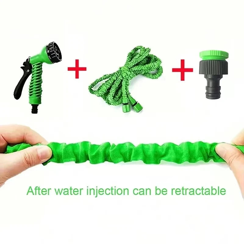 Retractable Magic Garden Hose High Pressure Car Wash Water Gun Portable Pressure Washer for Home Garage Patio Outdoor Cleaning