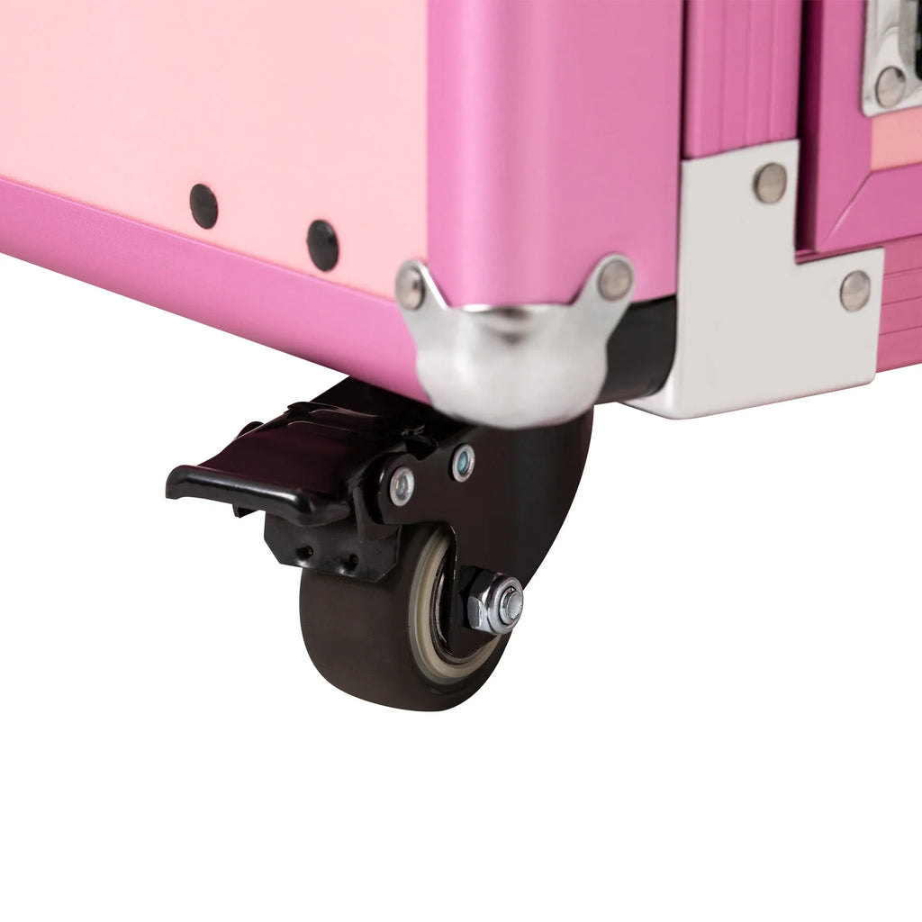 Rolling Manicure Desk Makeup Train Case, Travel Cosmetic Trolley, Storage Organizer Forhair Stylists Pet Groomers Makeup Artists
