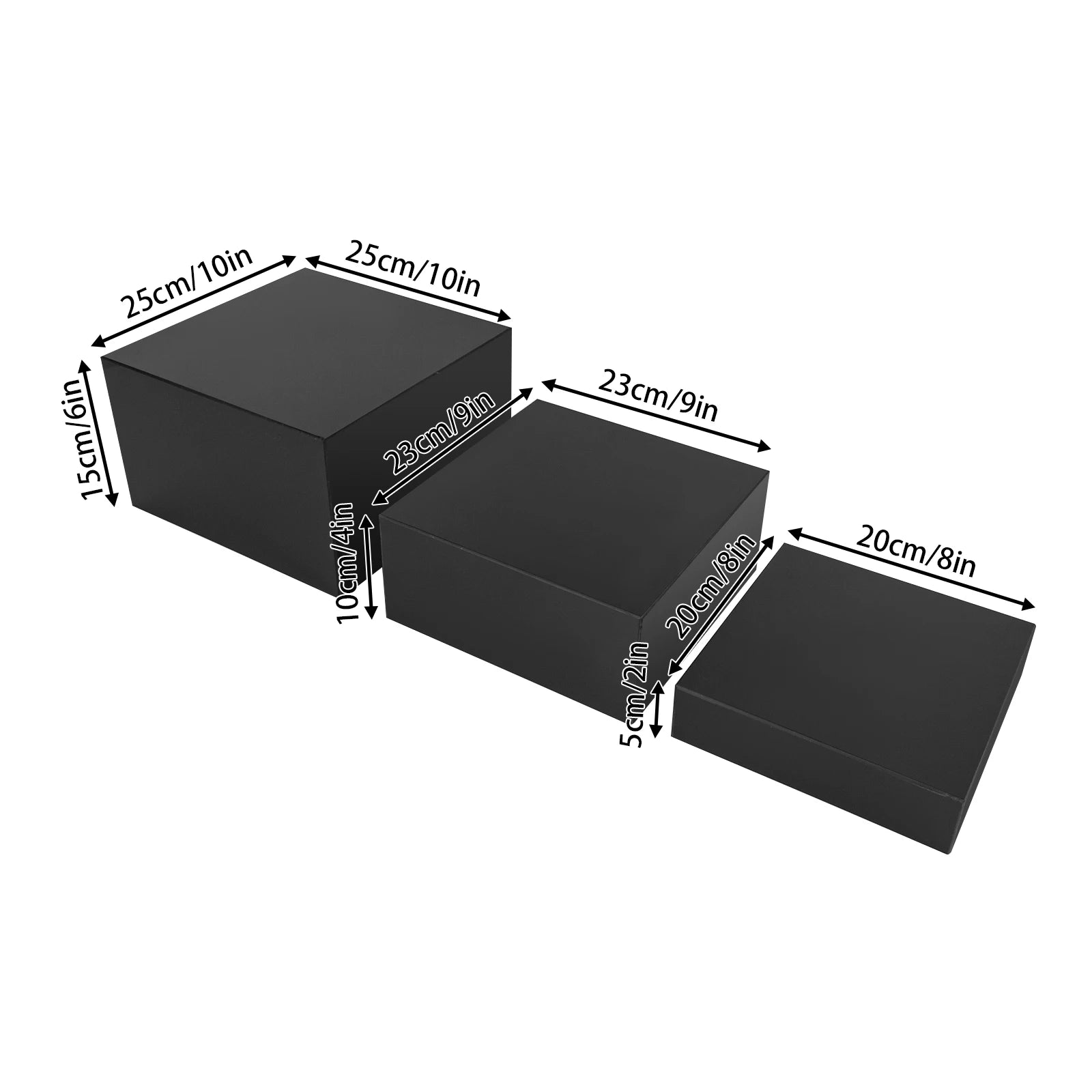 6* Display Stands Black PMMA Display Stands Rectangular Good Load-bearing Capacity Display Stands Tabletop