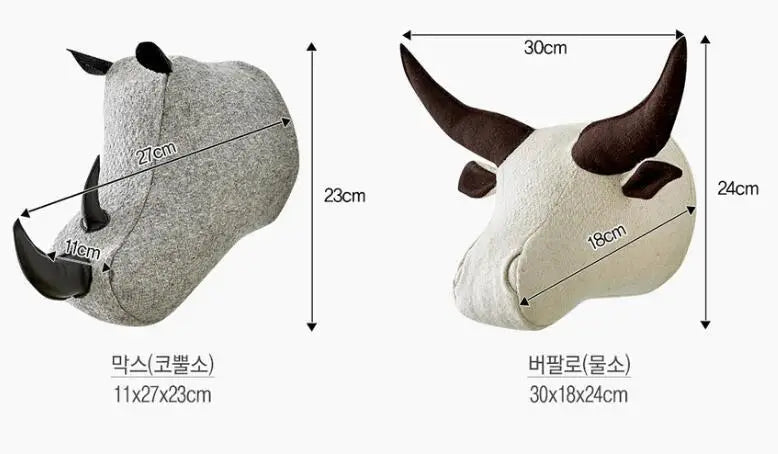 Children's Room Animal Decorations Hunting Animal Pendants Prey Ornaments Wall Hanging Wall Hanging Room Decor Aesthetic