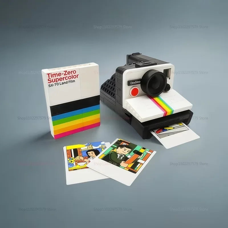 NEW Vintage Camera Model Building Block Toy Kids Educational Assembly Set Birthday Gift Creative Retro Photography Decor 516PCS