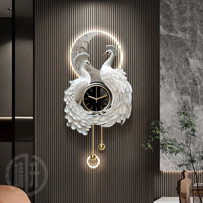 Luminous Glass Wall Clocks Art Pendulum Gold Horloge Wall Clocks Murale Design Reloj De Cocina De Pared Living Room Furniture