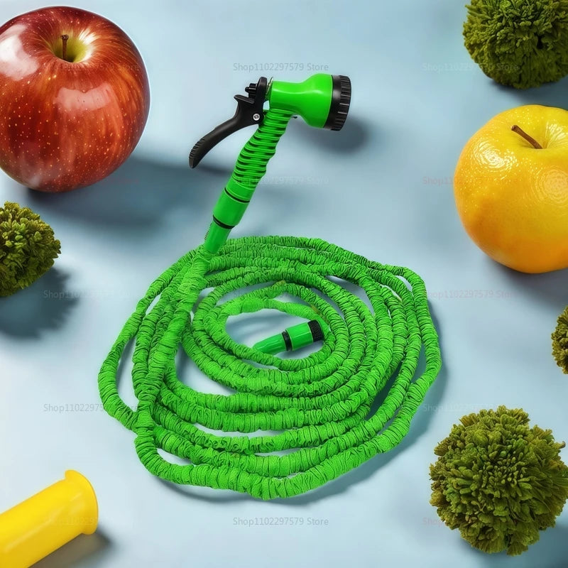 Retractable Magic Garden Hose High Pressure Car Wash Water Gun Portable Pressure Washer for Home Garage Patio Outdoor Cleaning