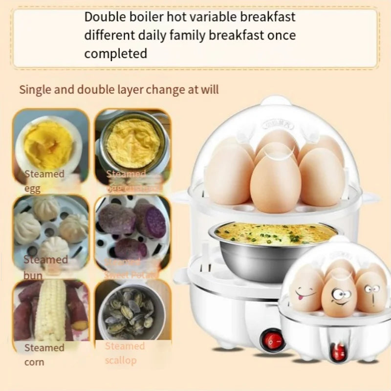 Electric Eggs Cooker, Rapid Multifunctional Mini Eggs Cooker Boiler For Poached Eggs, Scrambled Eggs, Omelets, Auto Shut