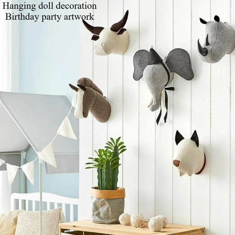 Children's Room Animal Decorations Hunting Animal Pendants Prey Ornaments Wall Hanging Wall Hanging Room Decor Aesthetic