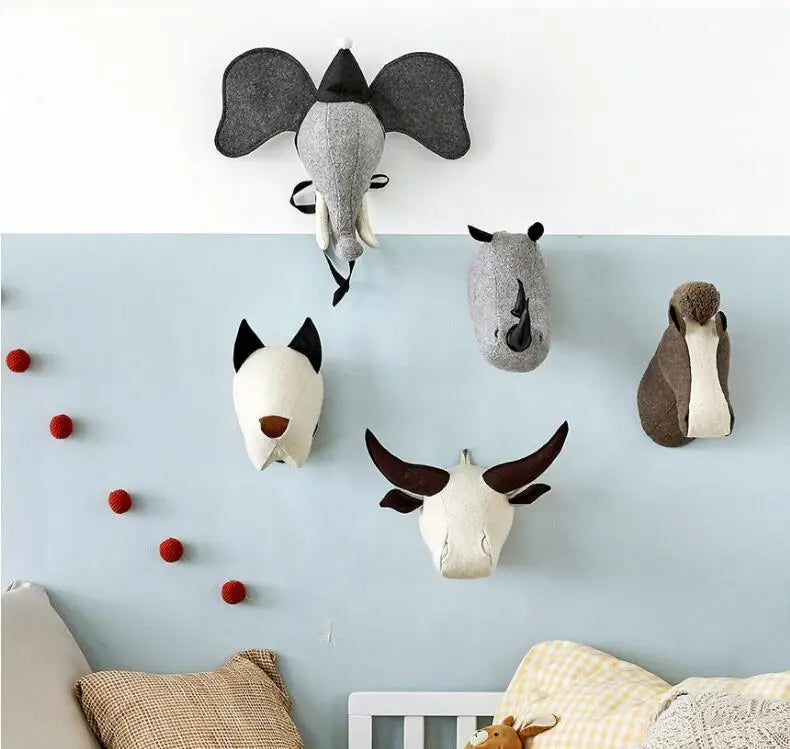 Children's Room Animal Decorations Hunting Animal Pendants Prey Ornaments Wall Hanging Wall Hanging Room Decor Aesthetic