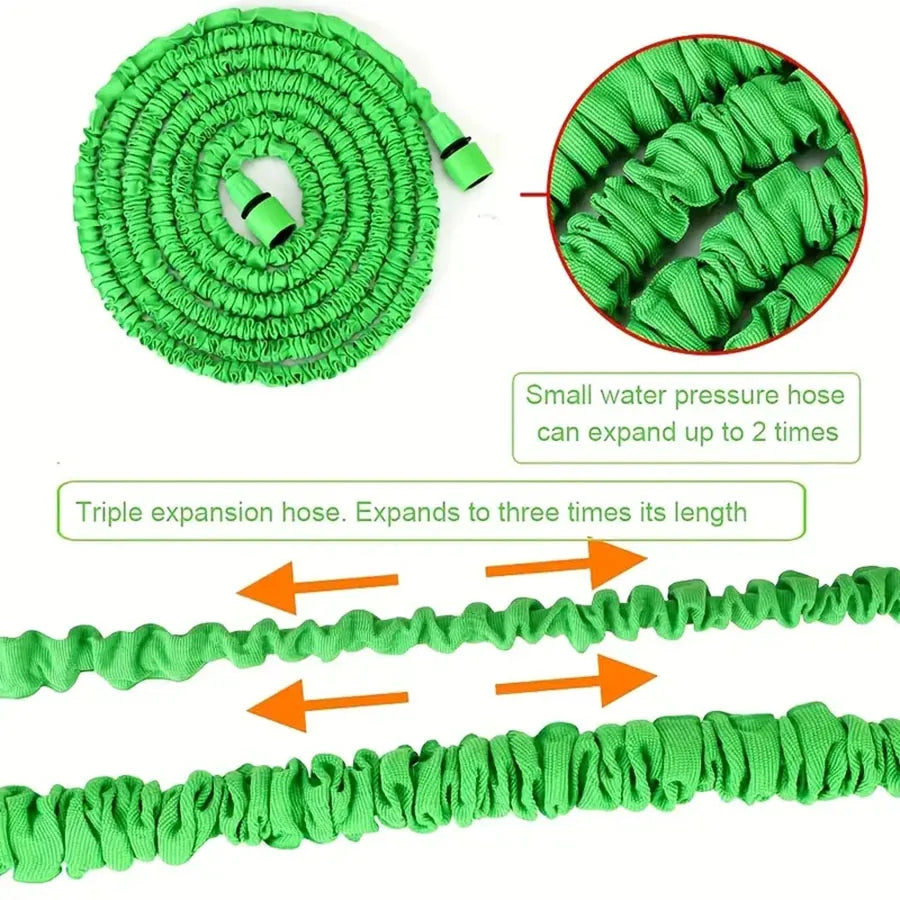 Retractable Magic Garden Hose High Pressure Car Wash Water Gun Portable Pressure Washer for Home Garage Patio Outdoor Cleaning